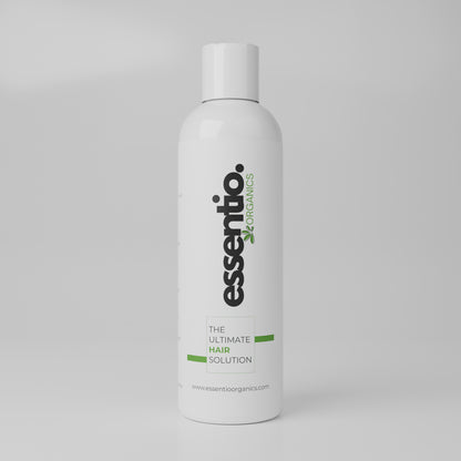 essentio organics hair oil bottle